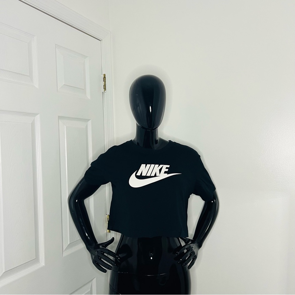 Black Nike Logo crop top